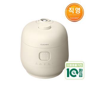 쿠첸 브레인 미니 풀스테인리스 듀얼프레셔 3인용 IH전기압력밥솥 크림옐로우 CRT-TWS0310CY