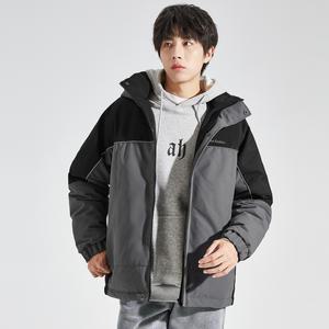 남자 경량 패딩 항공점퍼 깔깔이 야구 간절기 겨울 신사용 다운 재킷 자른 색상 차단 야외 두꺼운 도톰한