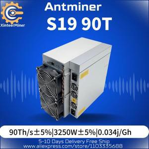 Antminer S19 90T 3250W 비트코인 BTC/BCH/BSV 채굴