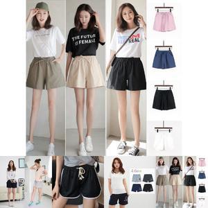(블랙 | FREE) 여성 허리밴딩 린넨 반바지/면/반/바지/마/여름/밴딩/치마/고무줄/와이드/팬츠