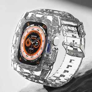 애플 워치용 수정 키트, 울트라 2 밴드, 49mm, 투명 보호 커버, 범퍼 케이스, 모드 스포츠 스트랩,