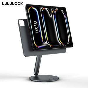테블릿거치대 LULULOOK 프로용 마그네틱 스탠드 360 회전 베이스 조절 가능한 접이식 거치대 프로 12 9 11 M4 에어 M2 5 4th