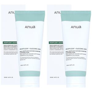 아누아 어성초 석시닉 모이스처 클렌징 폼 150ml + 150ml 순한 딥클렌징