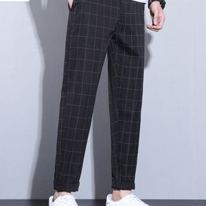 님성 트렌디 아이템 정장바지 정장 바지 체크팬츠 슬림 스판 캐주얼 비즈니스 일자 슬렉스 HT5