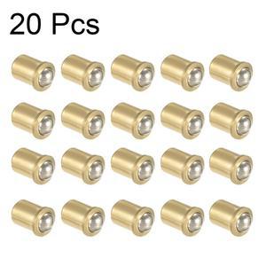Uxcell 5x8 5mm 7x10mm 캐비닛 서랍 옷장 도어 스프링 황동 볼 캐치, 가구 피팅 잠금 교체 부품, 20