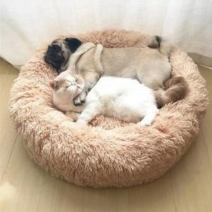 부드러운 긴 봉제 고양이 침대 하우스, 최고의 반려견 침대, 개 바구니, 애완 동물 제품 쿠션, 매트, 수면 소파