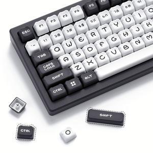 우미에 PBT 키캡 60%, 귀여운 곰 크리미 키캡, 122 키 커스텀 MOA 세트 65%, 75%, TKL, 100% 체리 게터론 MX 스위치 기계식 키보드 키캡-화이트
