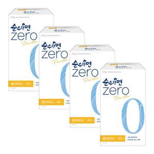 깨끗한나라 순수한면 ZERO 팬티라이너 슈퍼롱 40p X 4개