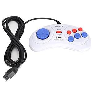 SEGA 제네시스용 게임 컨트롤러, 16 비트 핸들 MD 액세서리용 6 단추 패드, 2