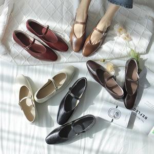 [바닐라슈] 하이디 메리제인 키높이웨지 몰드창 플랫슈즈(3cm)