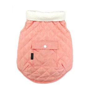 강아지 겨울 누빔 후리스 핑크 패딩조끼 L 스트릿 펫