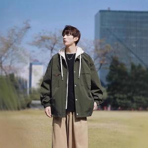남자 바람막이 점퍼 잠바 재킷 아우터 트렌치형 후드 가디건 가을 캐주얼 바캉스 투피스 야상 BE3
