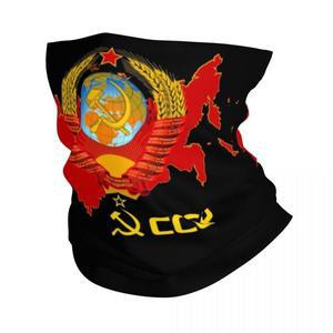 CCCP 남녀공용 스키 사이클링 반다나 넥 각반 소련 국기 랩 스카프 러시아 공산 바라클라바 워머
