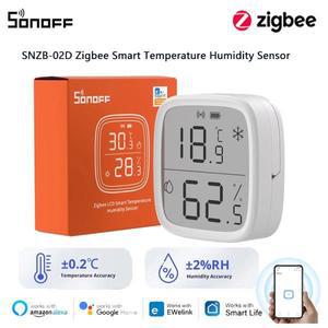 SONOFF SNZB-02D 지그비 온도 센서, 스마트 홈 원격 실시간 모니터, Ewelink Alexa Google Home Assistant