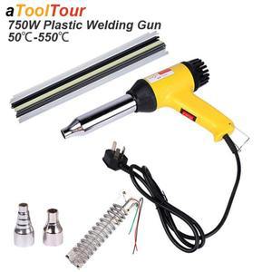 750W 플라스틱 수리 용접 총 토치 220V 기계 조절 가능한 열 온도 ℃ 자동 키트 PE PVC 막대