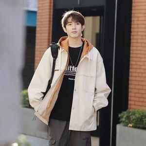 남성용 바람막이 점퍼 재킷 아우터 트렌치형 후드 가디건 가을 캐주얼 바캉스 투피스 야상 CH3