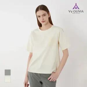 [비비올리비아] 셔츠 블록 티셔츠_VVCAS3M4481