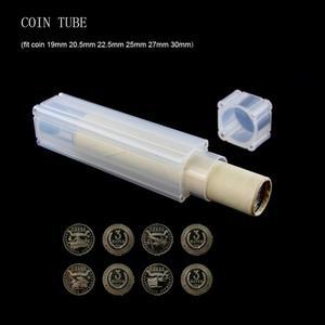 1PCS 동전 튜브 보관 상자 홀더 PP 플라스틱 직접 맞춤 19mm 20.5mm 또는