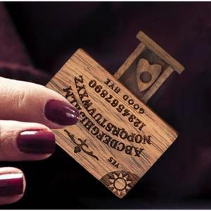 미니 Ouija 보드 서랍이있는 수제 레트로 스피릿 말하기 운세 도구 4.60.90.6 인치