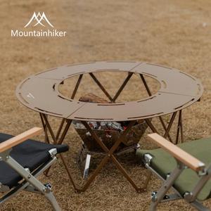 Mountainhiker 야외 가구 알루미늄 합금 원형 테이블 다목적 디자인 비콘 타워 접이식 피크닉 바베큐