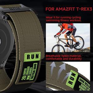 Amazfit T-rex 2 3 용 나일론 스트랩 Huami Pro T 스포츠 벨트 Smartwatch 팔찌 액세서리 울트라 시계 밴드