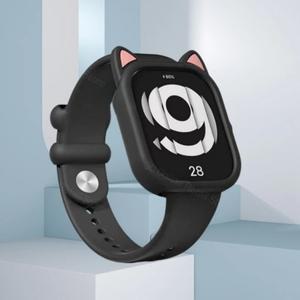Redmi Watch 4 용 케이스 + 스트랩 소프트 실리콘 시계 밴드 귀여운 고양이 커버 범퍼 프레임 보호대