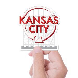 텀블러용 간판 귀여운 캔자스시티 미주리 스티커 하이드로플라스크용 자동차용 데칼 KCMO 스카이라인 범퍼