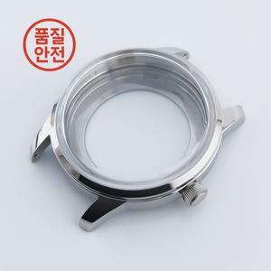 NH38 자동 무브먼트 아치 유리에 맞는 40mm 칵테일 시계 케이스 투명 뒷면 커버 스틸 슈트 다이얼