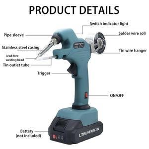 무선 납땜 인두는 Makita/Dewalt/Milwaukee/BlackDecker 18V 배터리 용 주석 총 수리 전동 공구를 자동으로
