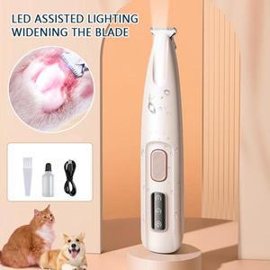 LED 조명이 있는 휴대용 개 발 트리머 충전식 무선 네일 연마기 면도기 고양이 및 기타 애완 동물용 손톱