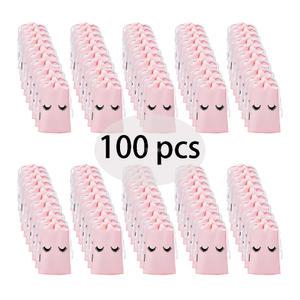 50/100 속눈썹 애프터케어 가방, 플라스틱 드로스트링 속눈썹 가방, 세면 용품 메이크업 파우치, 여행 용품 선물 포장