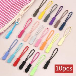 10PCS 지퍼 헤드 연장 태그는 슬라이더 로프 풀러를 당겨 가방 야외에 대 한 잠금 우편 클립 버클을 끝냅니