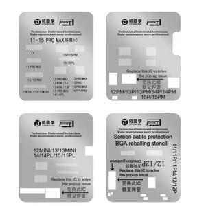 FIXST JTX LCD 스크린 IC 칩 플렉스 케이블 보호 스텐실 아이폰 호환 ~ 5 프로 맥스 터치 디스플레이 IC 주석 템플릿 스틸 메쉬