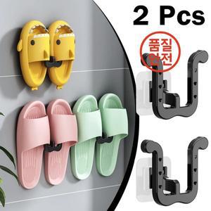 랙 2Pcs 슬리퍼 후크 욕실 벽 마운트 펀치없는 랙 신발 걸이 홀더에 대 한 자기 접착 스토리지