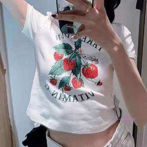 귀여운 티셔츠 크롭 면티 딸기hij451