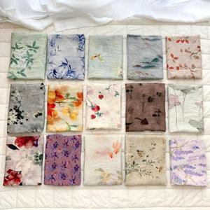 Ramie 디지털 프린트 원단 스타일 레트로 치파오 원피스 한푸 여성복 150x50cm