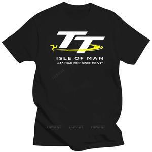 빈티지 스타일 코튼 반팔 티셔츠 유머 TT Isle of Man bis 5XL 패션 프린트 남성 캐주얼