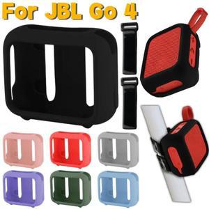 [호환용]실리콘 케이스 휴대용 스피커 마운트 스트랩 운반 JBL 호환용Go 4 BT 용 충격 방지 커버