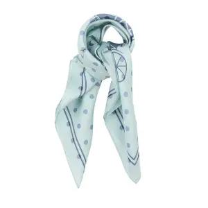 코치 도트 프린트 실크 스퀘어 스카프 CO100630 LIGHT BLUE/BLUEBELL