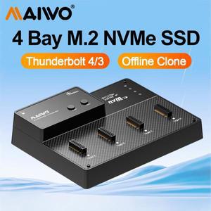 MAIWO M.2 NVME SSD 도킹 스테이션 Thunderbolt Type-C 외장형 하드 드라이브 리더 케이스는 PC 클론을 지