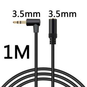1m 20CM 90도 직각 3극 4극 TRRS 3.5mm Aux 오디오 숏 케이블 연장 어댑터 M/F PC OR 마이크 이어폰용