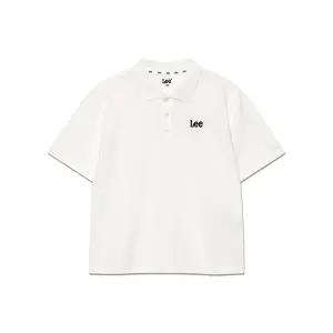 [Lee Kids](센텀시티점)스몰 트위치 오버핏 피케 카라 티셔츠 화이트 LK2502ST01WH