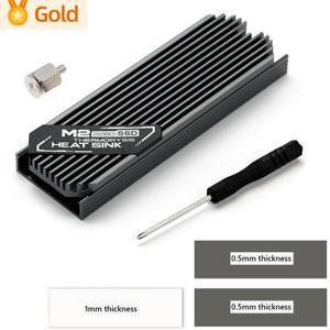 [쿨링팬]PCIe SATA M2 ssd PC용 열 패드 알루미늄 방열판, SSD NVMe 2280 하드 디스크