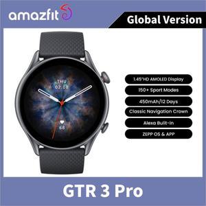 새로운 오리지널 Amazfit GTR 3 Pro Smartwatch Alexa HD AMOLED 디스플레이 Android IOS 95-100New용 12일