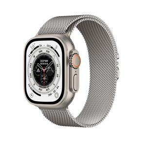 Apple watch Ultra 2 용 티타늄 스트랩 49mm 시리즈 10 9 8 7 6 5 4 SE 46mm 42mm 41mm 45mm 44mm 38 40mm 밀라노 루프 액세서리