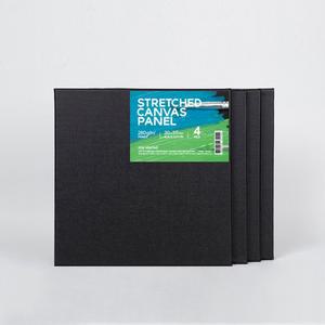 starstarred 캔버스 블랙 Cotton 정사각형 (Gesso Primed) 밸류팩 30cm X 30c... 4개