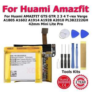 XDOU PL 582624 Huami AMAZFIT GTS 2 3 4 T-rex Verge A1805 A1914 배터리 GH 42mm 미니 라이트 프로