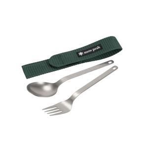 [정품] 스노우 피크 티타늄 스푼 세트 2pcs Snow Peak Titanium Fork  Spoon Set 727233