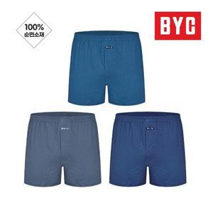BYC 남성 3매입 순면 트렁크팬티 니트면 빅사이즈 MCF2231
