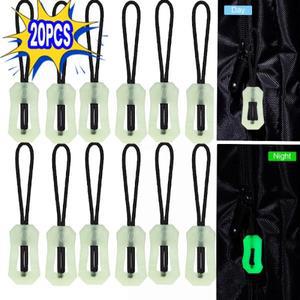 지퍼슬라이더 지퍼손잡이 고리 헤드 교체 수선 20PCS 빛나는 지퍼 당겨 키트 마커 자켓 배낭 야외 핸드백에